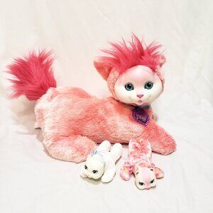 Kitty Surprise Cat Pink With 2 Baby Kittens Plush Stuffed Animal 7" 2018